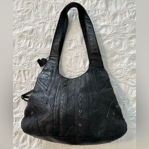 Cabin Creek Genuine Leather Bag Purse Handbag Black VGC